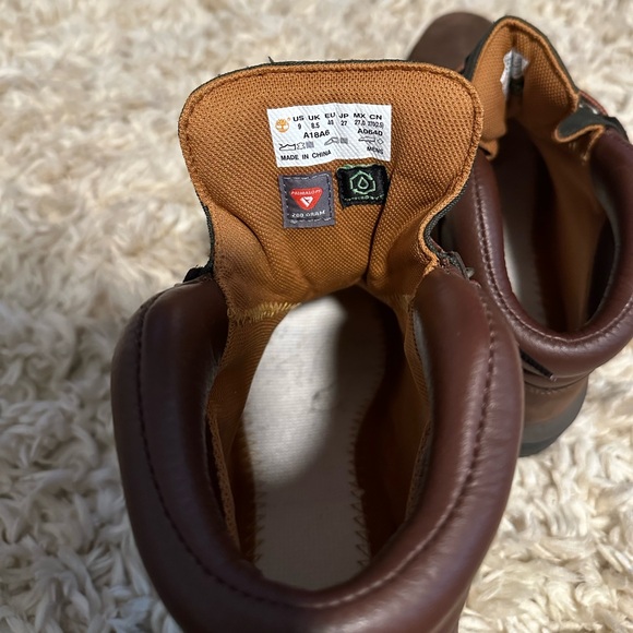 Timberland Men’s Waterproof Field Boots TB0A18A6 Sz 9 Dark Brown Green - Picture 3 of 7